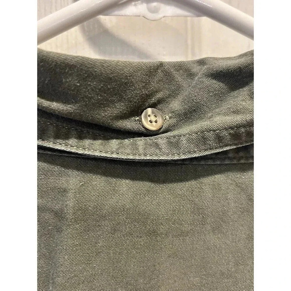 Columbia Sportswear Logo Button-Down Shirt‎ Size 2XL Green Cotton Hiking Fishing - Picture 8 of 9